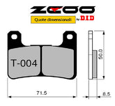 Pastiglie Freno ZCOO 45T00400 mescola EX (modulabile) per KAWASAKI 1 coppia per 1 disco